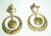 Vintage Damascene Hoop Earrings