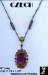 Czech Necklace: Vintage Czech Amethyst Glass Necklace