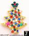 Christmas Tree Pin: Rhinestone Christmas Tree Pin Stars