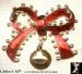 Christmas Pin: Christmas Jingle Bell Bow Brooch Jewelry Pin