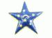Colbalt Blue Enamel Star Pin / Brooch