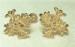 Delicate Goldtone Floral and Cross Earrings