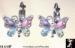 Butterfly Earrings: Pastel Rhinestone Butterfly Earrings