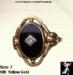 Diamond Onyx Ring: Vintage 10K Gold Onyx Diamond Ring