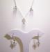 Sterling Silver CZ Necklace And Earrings