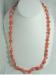 Salmon or Coral Marbled Mother of Pearl Shell Necklace