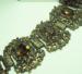 Heavy Gothic Style Bracelet With Rhinestones