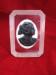 Black Cameo on Lucite Brooch / Pin