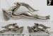 Art Deco Gazelle Pin Earrings Set, Gazelle Brooch Earrings