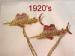 Old Vintage 1930?s Chantelaine Enamel Fish Pins