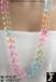 Lucite Pastel Beads Earrings Set: Lucite Long Necklace Set