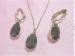 Dainty Signed SET Signed Emmons Rhinestone  Pendant/Earrings