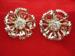 Sarah Coventry Aurora Borealis Rhinestone Flower Earrings