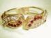 Vintage Red Rhinestone Parure