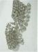 Clear Rhinestone Dangling Earrings Silver Tone