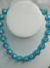 Blue Moon Glow Lucite & Rhinestone Rondells Vintage Necklace