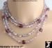 Crystals: Vintage 4 Strand Lavender Crystal Beads Necklace