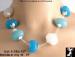 Necklace Set: Chunky Turquoise Aqua Beads Necklace Earrings