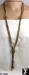 Lariat Necklace: Lariat Bead Chain Tri Tone Necklace Long