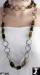 Long Bead Chain Necklace: Semiprecious Tiger Eye Necklace