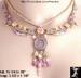Egyptian Style Festoon Necklace: Pink Lavender Necklace