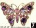 Butterfly Pin: Lavender Purple Pink Rhinestone Butterfly Pin