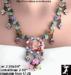 Necklace Set: Floral Rhinestone Multicolor Necklace Earrings