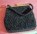 Vintage Heavy Black Beaded Purse