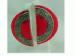 Big Fun Red Lucite/Plastic & Brass Clip on Earrings