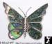 Mexican Sterling Butterfly Pin: Silver Abalone Butterfly Pin