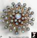 Atomic Pin: Aurora Borealis Rhinestone Atomic Pin Brooch