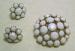 White Rhinestone Brooch and Earrings