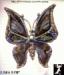 Butterfly Pin: Rhinestone Butterfly Brooch Faux Carved Stone