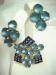 Gorgeous Moonstone & Sapphire Rhinestone Brooch/Pin & Earrin