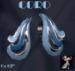 Coro Earrings: Vintage Coro Pucci Style Enamel Clip Earrings