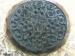 Big Black Vintage Bakelite Mourning Floral Carved Brooch/Pin