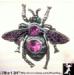 Bee Wasp Pin: Rhinestone Bee Wasp Brooch Pendant Pin Fuchsia