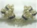 Signed Vintage  Kramer Pearl, Enamel & Rhinestone Earrings