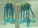 Fabulous Blue Art Glass Earrings !