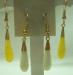 Vintage Teardrop Stone Earrings