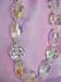 Signed Lisner Rainbow Crystal AB Bi-Cone Beads Necklace