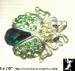 Bug Pin: Green Rhinestone Bug Pin, Shades of Green Bug Pin