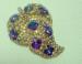 Fabulous Rhinestone Leaf Brooch