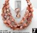 Necklace Set | 3 Strand Bead Necklace Earrings Set MOP