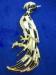 Big Black & Cream Enamel & Rhinestone Bird Brooch/Pin