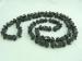 Vintage Black Glass Twisted Beads Long Necklace