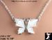 Butterfly Pendant Necklace: White  Lucite Butterfly Necklace