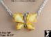 Butterfly Pendant Necklace: Yellow Butterfly Necklace