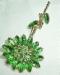 Bright Rhinestone Flower Brooch -Unsigned Schreiner