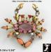 Crab Pin: Rhinestone Crab Brooch, Rhinestone Crab Jewelry